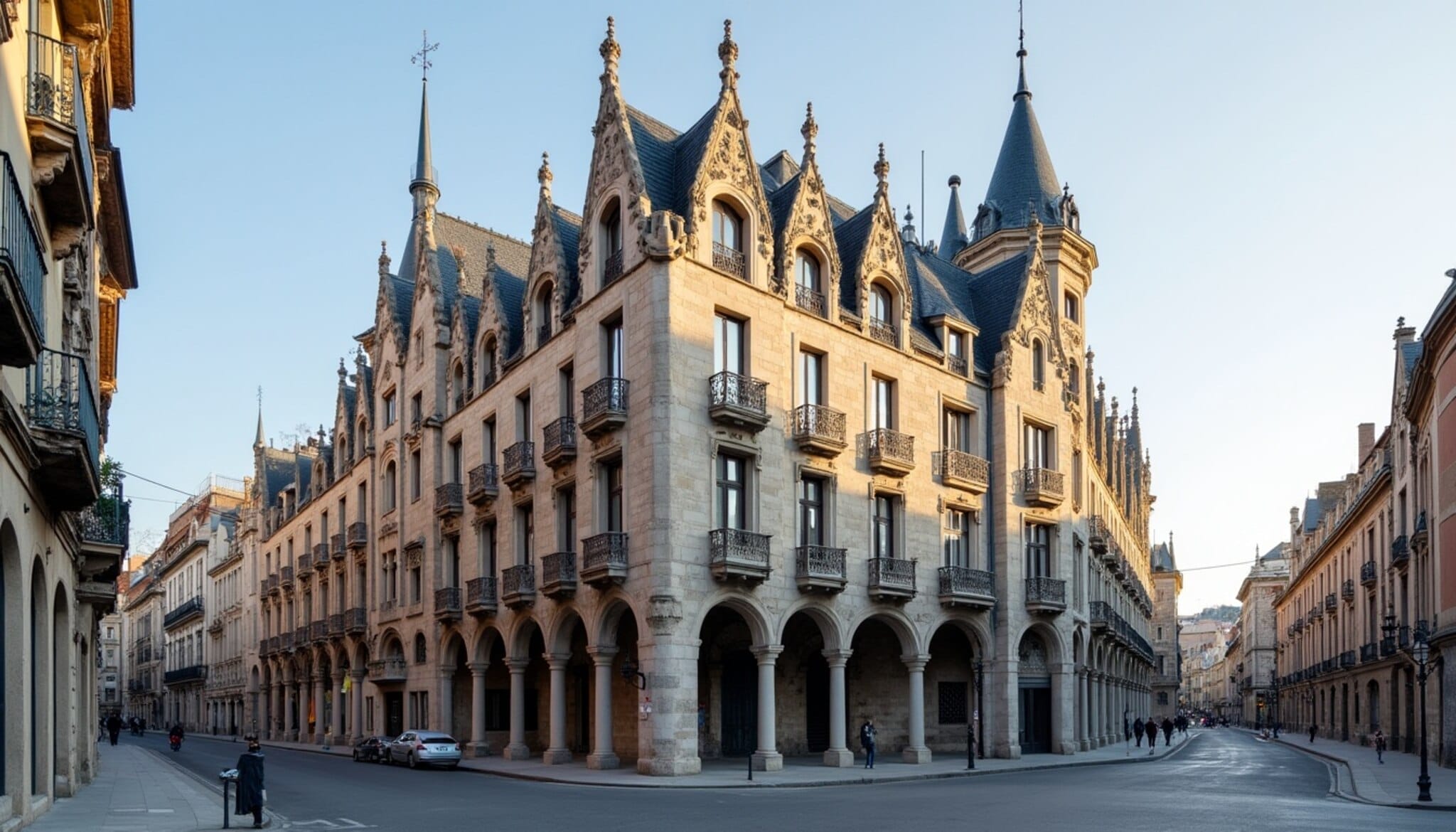 Fachada de la Casa Botines de Gaudí en León