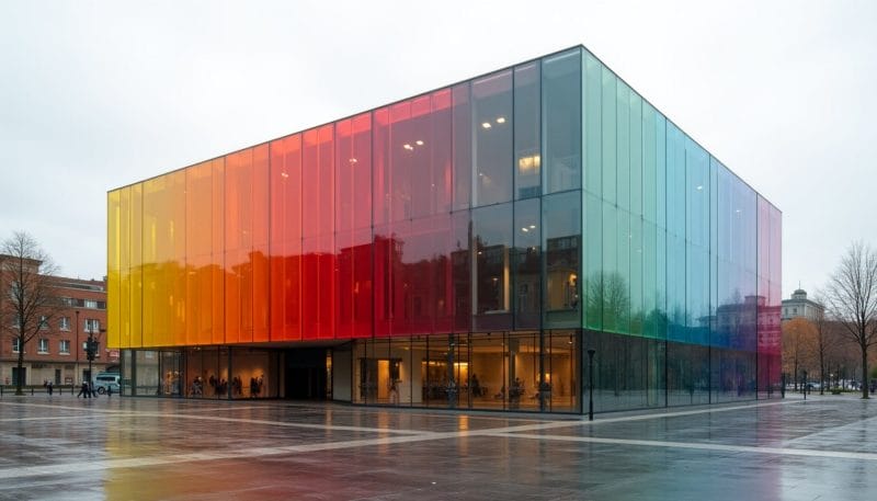 Fachada del Museo de Arte Contemporáneo de Castilla y León (MUSAC) en León.