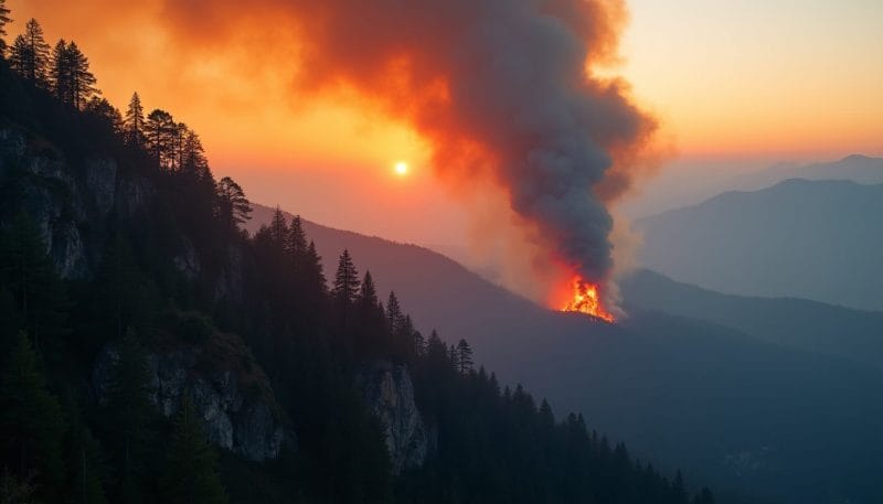 Incendio forestal en la Montaña de Riaño
