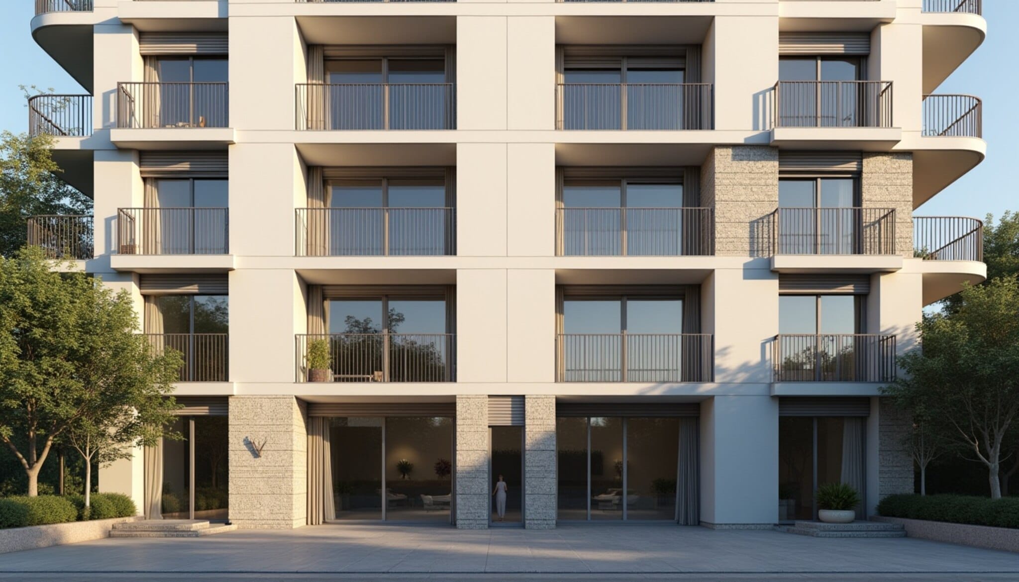 Fachada de un edificio moderno en León