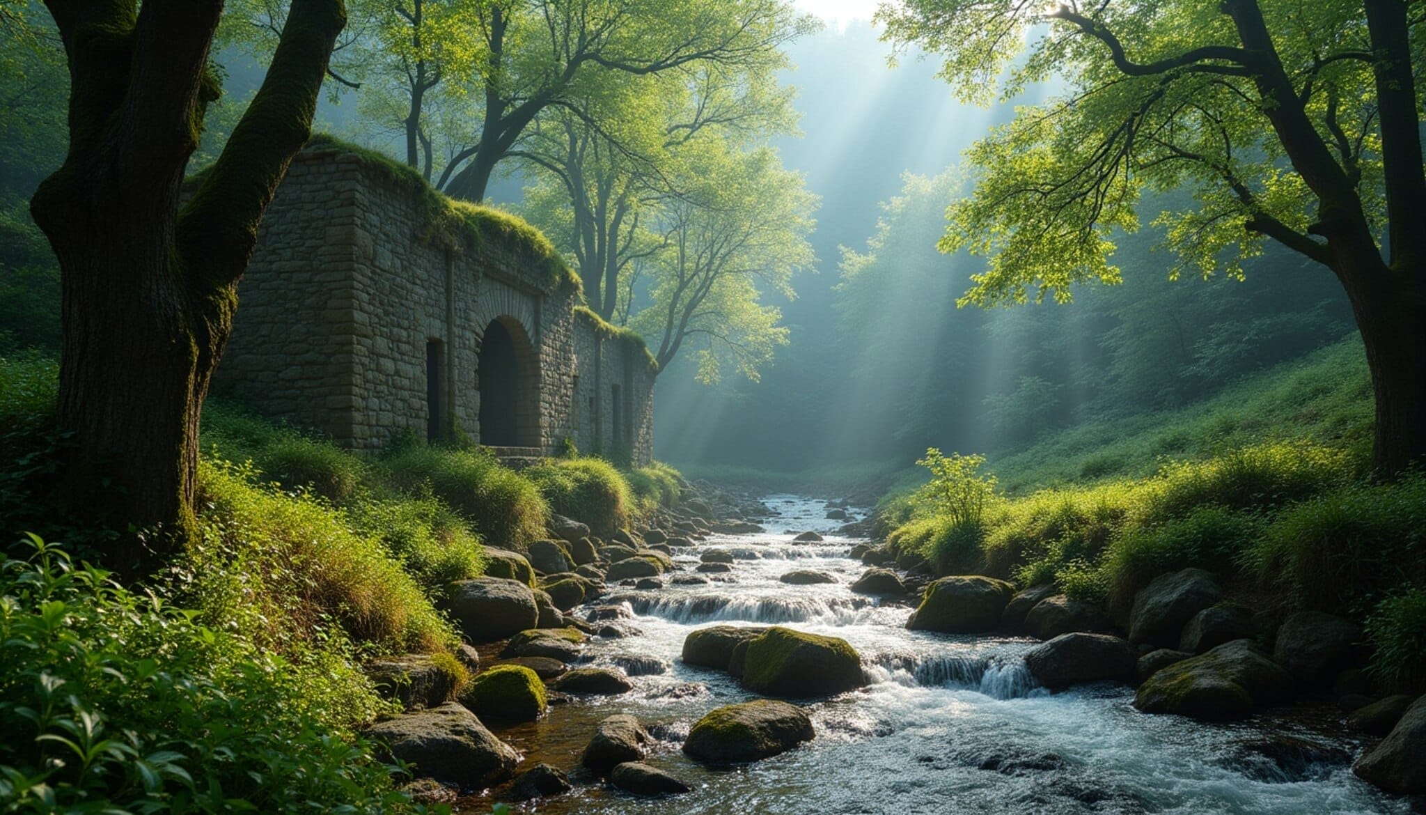 Paisaje de la Tebaida Berciana en El Bierzo, León.