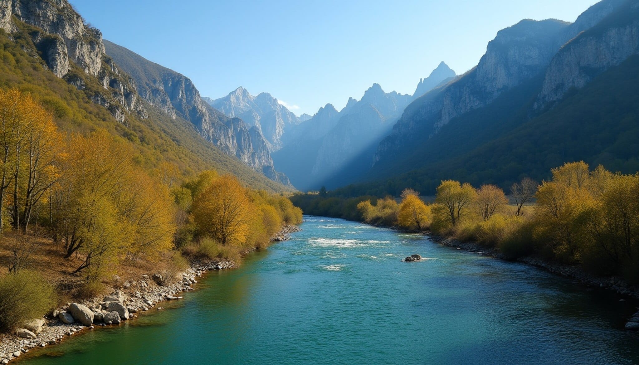 Paisaje del valle de Omaña en León, con bosques y montañas.