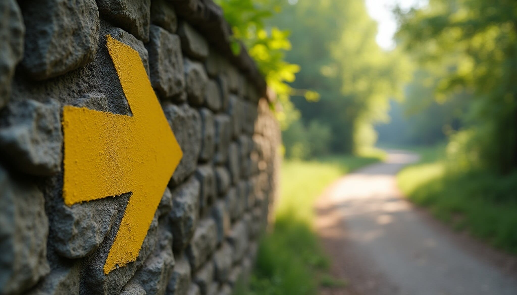 Señalización del Camino de Santiago en un paraje natural de León