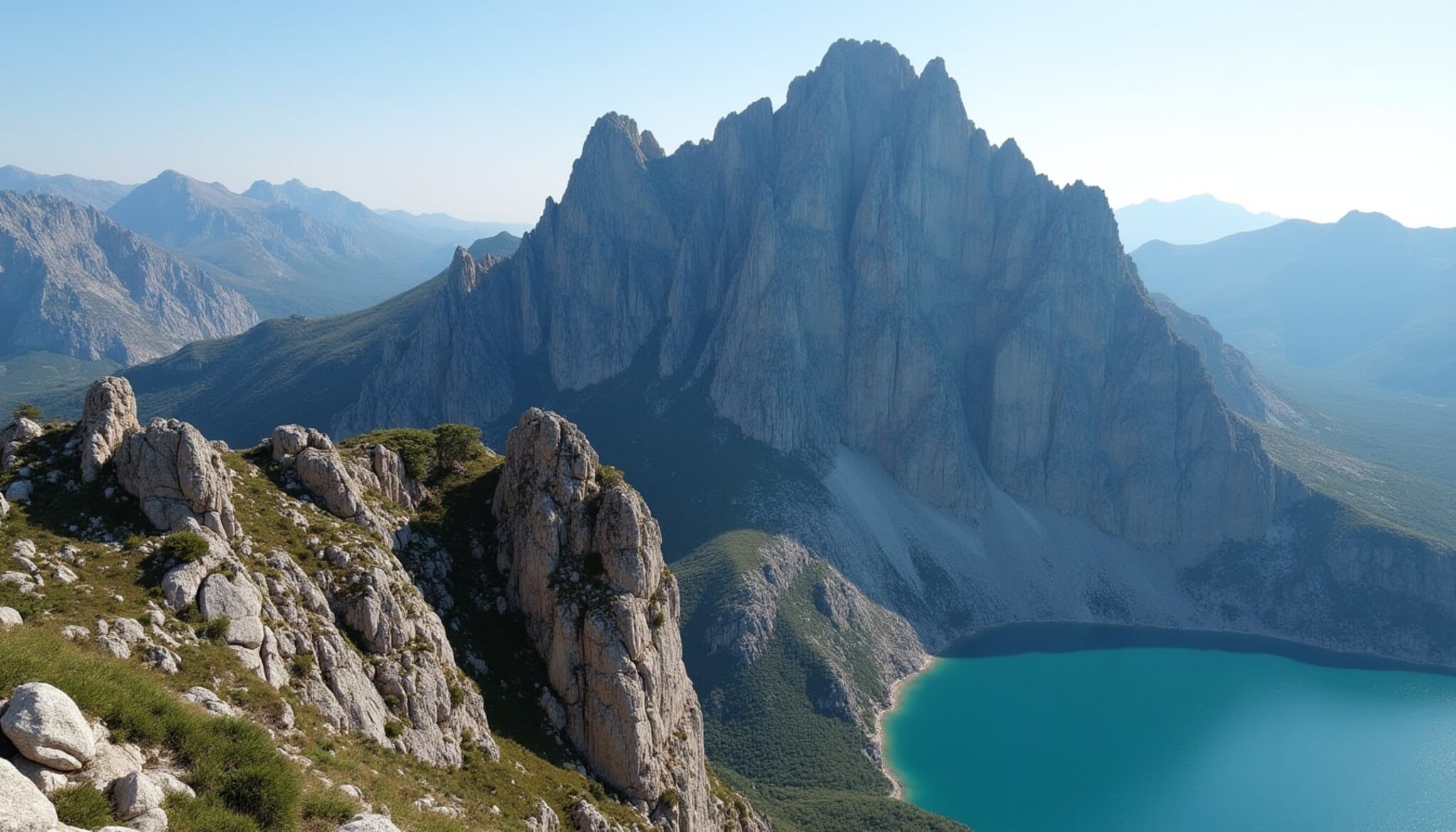 Vista del Pico Gilbo y el embalse de Riaño